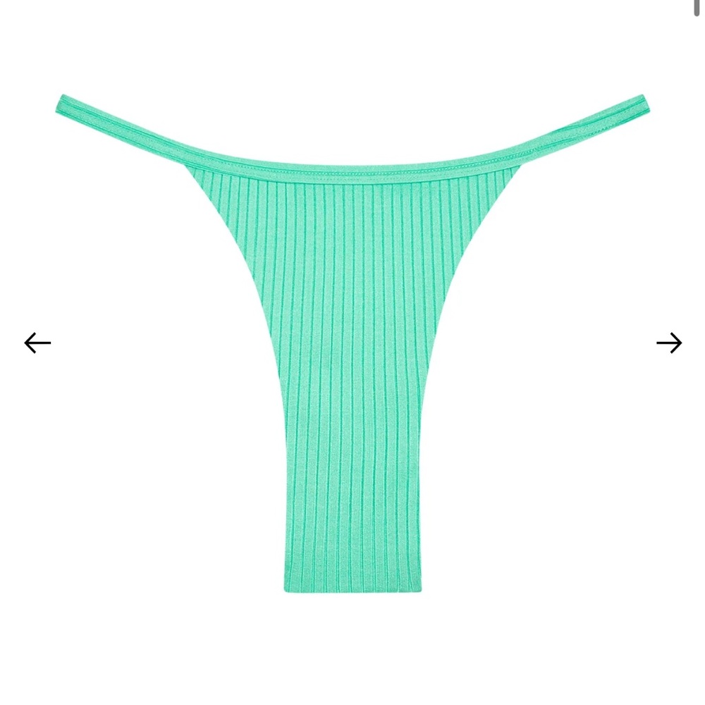 Turquoise Monday Swimwear Ribbed Bottom